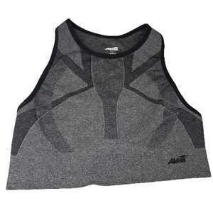 Avia Sports Bra Large Gray/Black RA371215 Activewear EUC